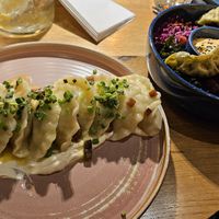 Pierogi and poke bowl at Veganic in Krakow