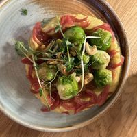 Roasted brussel sprouts   at Veganic in Krakow