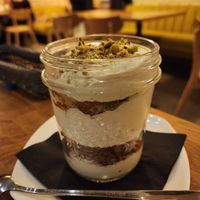 Pistachio tiramisu - DELICIOUS at Veganic in Krakow