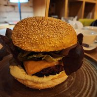 Burger at Veganic in Krakow