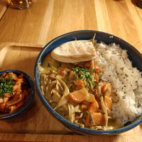 Thai basil stew at Veganic in Krakow