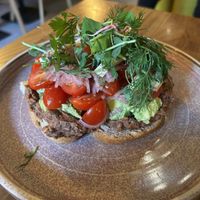 Avocado toast    at Veganic in Krakow