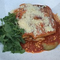 Vegan lasagne at Veganic in Krakow