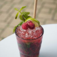 Raspberry mojito at Veganic in Krakow
