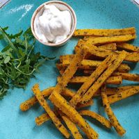 Polenta fries at Veganic in Krakow