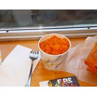 Ginger Cucumber Drink, African Potatoes, Jerk Plantain Patty & Lentil Patty at Fire & Spice Vegan Restaurant - Capitol Ave in Hartford