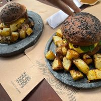 Burgers- extremely dry  at Casa Raw in Sao Paulo