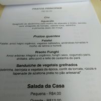 menu at Casa Raw in Sao Paulo
