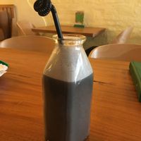 black sesame milk. a warm drink but so yummy and different  at Minh Chay - Ma May in Hanoi