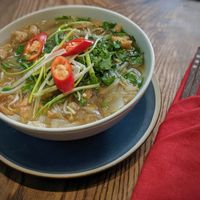 Vegan 'beef' pho. Full of flavour and ingredients. at Minh Chay - Ma May in Hanoi