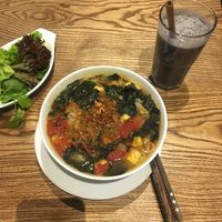 Soup and black sesame mylk 💚 at Minh Chay - Ma May in Hanoi