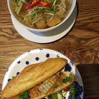 Pho and Banh my at Minh Chay - Ma May in Hanoi
