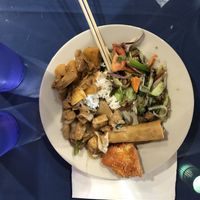 First round of food from the Sunday Vegan buffet at Thai Papaya Garden in Euless