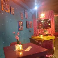 Cosy atmosphere and art exposition at Kult in Groningen