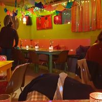 Colourful interior at Kult in Groningen