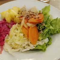 Ensalada de escabeche de hortalizas marinadas y pipas at El Fogon Verde in Madrid