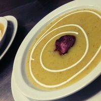 Delicious soup  at El Fogon Verde in Madrid