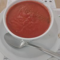 Beetroot and carrot soup 🍲 at El Fogon Verde in Madrid