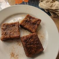 Leche frita at El Fogon Verde in Madrid