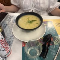 Cold something vegetable soup  at El Fogon Verde in Madrid