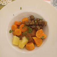 Mafé senegalés con cebada, verduras y seitán grillado at El Fogon Verde in Madrid
