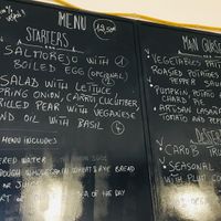 The menu at El Fogon Verde in Madrid