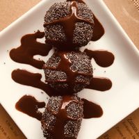 The dessert at El Fogon Verde in Madrid