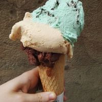 chocolate, nougat and mint at La Gelateria del Barri - Born La Ribera in Barcelona
