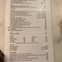 Dessert and drink menu at Ingredient in Yerevan