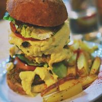 The Monster Burger at Cookaluzka in Madrid