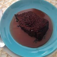 Chocolate cake at Cookaluzka in Madrid