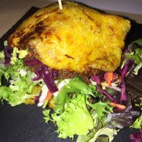 Pineapple Vegan Burger at Cookaluzka in Madrid