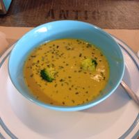 Menù del Día - soup (cream of broccoli) at Cookaluzka in Madrid