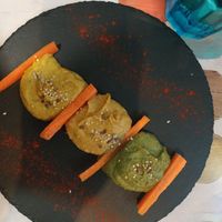 Trio de hummus at Cookaluzka in Madrid