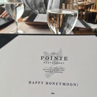 Specialized menu at The Pointe Restaurant in Tofino