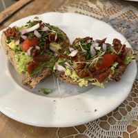 Avocado toast  at Veget in Prague