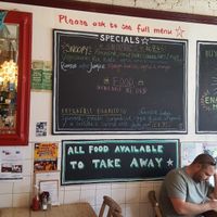 Soecials board at Cafe Boscanova in Bournemouth