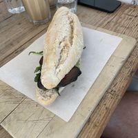 Avocado and mushroom baguette   at Cafe Boscanova in Bournemouth