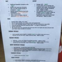 menu 2 at Odin's Table in Beeston