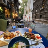 Outside seating  at Mayka in Belgrade