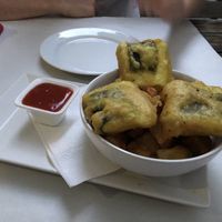 zuchini fish & chips (cool idea) at Mayka in Belgrade