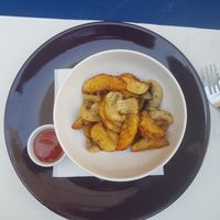 Chips and mushrooms starter. Exactly what it looks like, not really very complicated. at Mayka in Belgrade