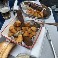 Seitan box and cevapi with potato wedges   at Mayka in Belgrade