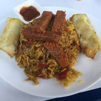 Thai rice and spicy tofu at Mayka in Belgrade