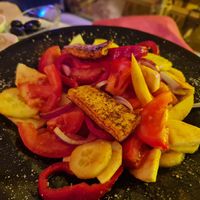 Mango salad with fresh vegetables at Mayka in Belgrade