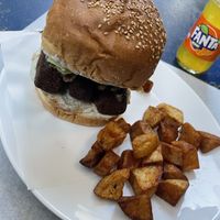 7 cevapcici burger   at Mayka in Belgrade