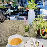 Daal Soup and Mint Lemonade  at Mayka in Belgrade
