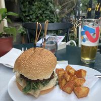 I enjoyed the double seitan burger  at Mayka in Belgrade