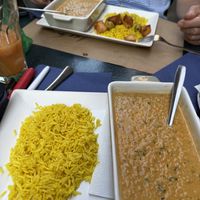 Dahl and rice  at Mayka in Belgrade