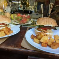 Delicous falafel and seitan burgers at Mayka in Belgrade